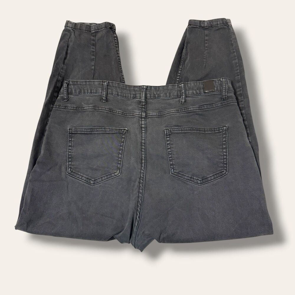 Bare Jeans Mens 36 Gray Tapered Stretch Cotton Washed Denim Pants Cuffed Casual